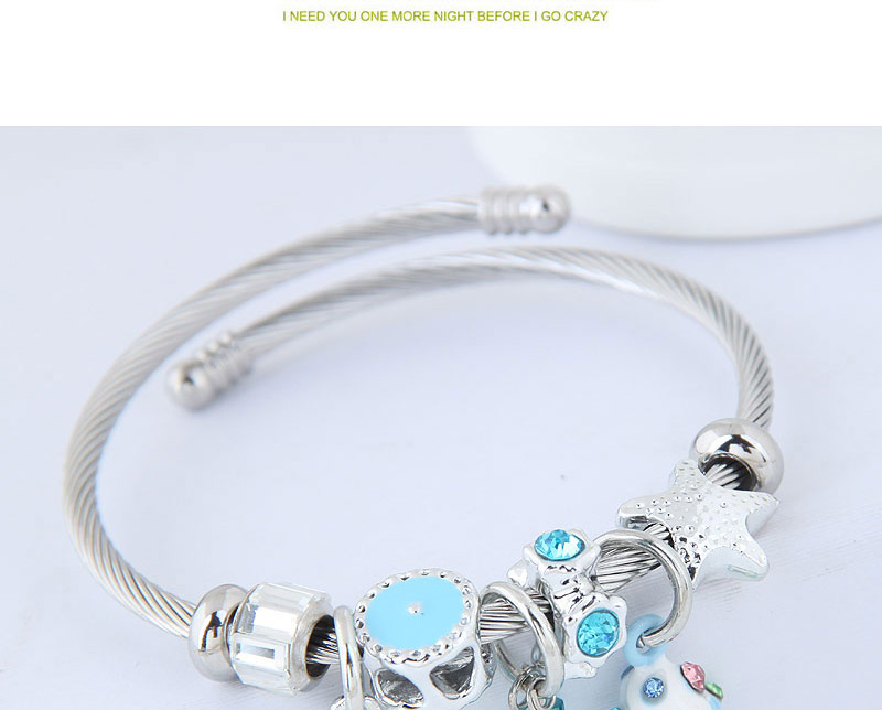 Fashion Blue Multi-element Design Bracelet,Fashion Bangles