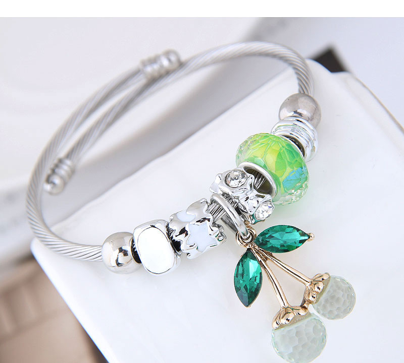Fashion Light Green Cherry Shape Decorated Bracelet,Fashion Bangles