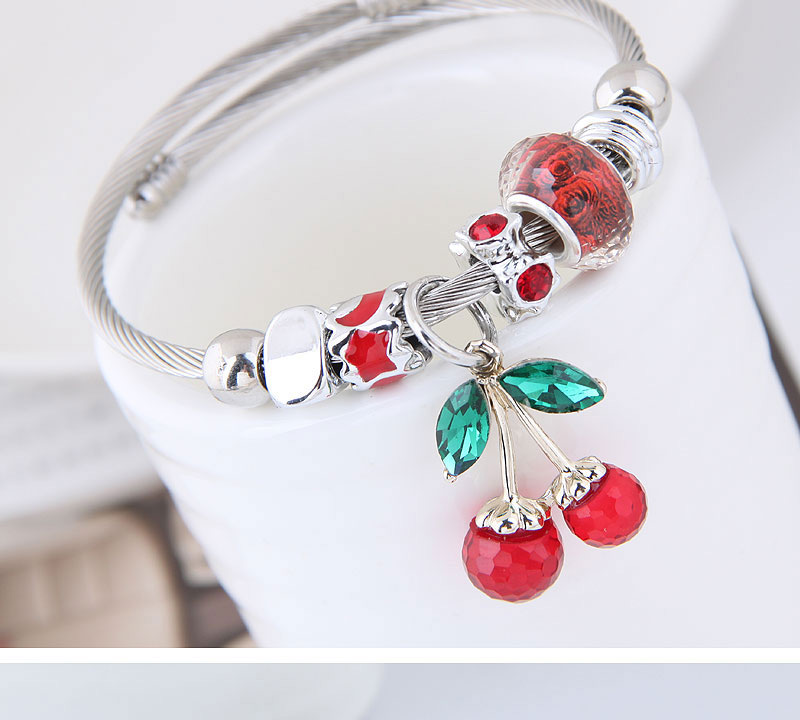 Fashion Red Cherry Shape Decorated Bracelet,Fashion Bangles