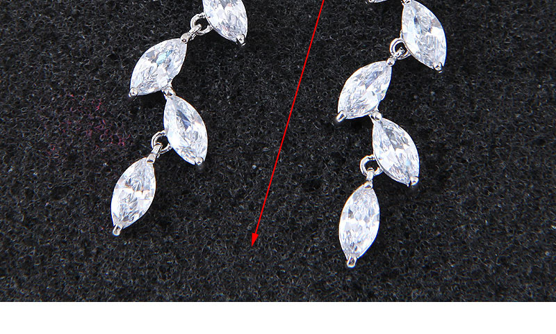 Fashion Silver Color Full Diamond Decorated Earrings,Drop Earrings