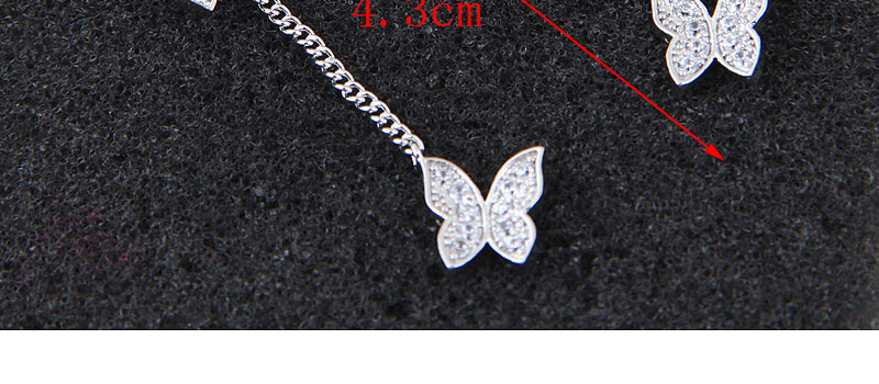 Fashion Silver Color Butterfly Shape Decorated Earrings,Earrings