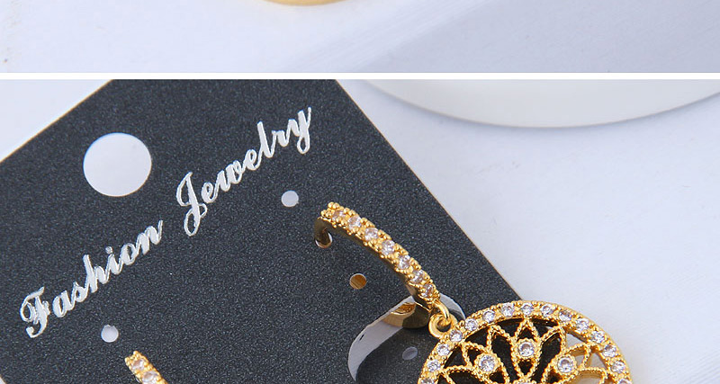Fashion Gold Color Hollow Out Design Flower Shape Earrings,Hoop Earrings