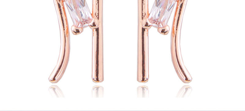 Fashion Rose Gold Pure Color Decorated Earrings,Stud Earrings