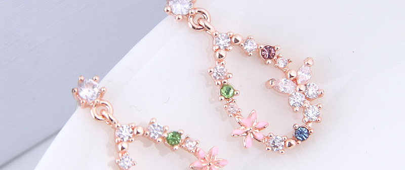 Fashion Rose Gold Waterdrop Shape Design Earrings,Earrings