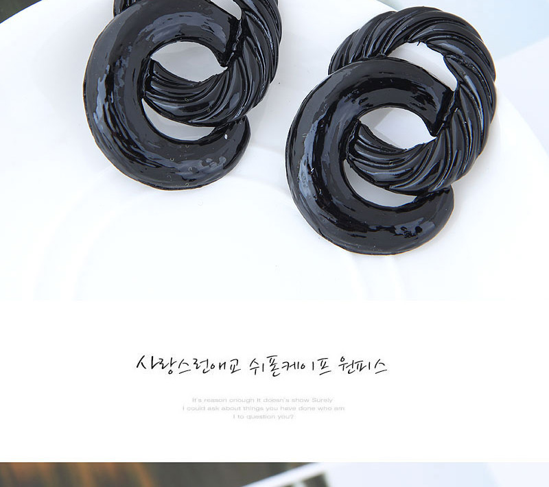Fashion Black Pure Color Decorated Earrings,Drop Earrings