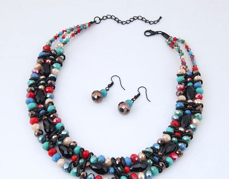 Simple Multi-color Water Drop Shape Decorated Jewelry Set,Jewelry Sets