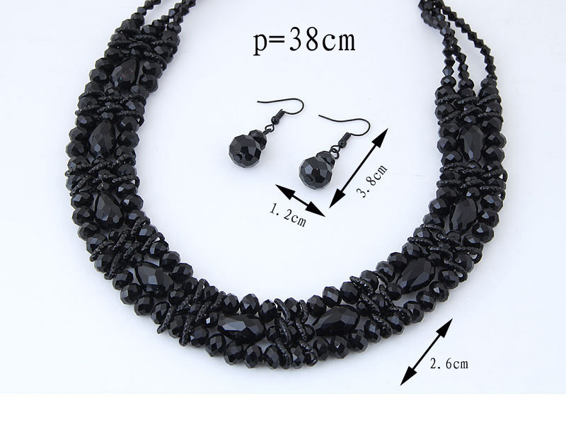 Simple Black Pure Color Decorated Jewelry Set,Jewelry Sets