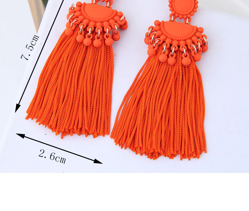 Fashion Orange Pure Color Decorated Earrings,Drop Earrings