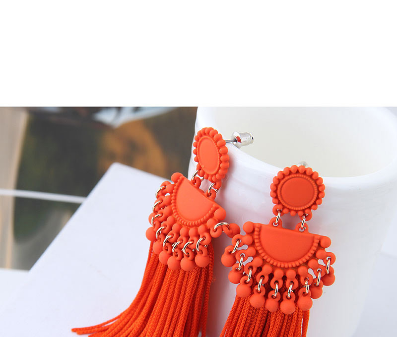 Fashion Yellow Pure Color Decorated Earrings,Drop Earrings