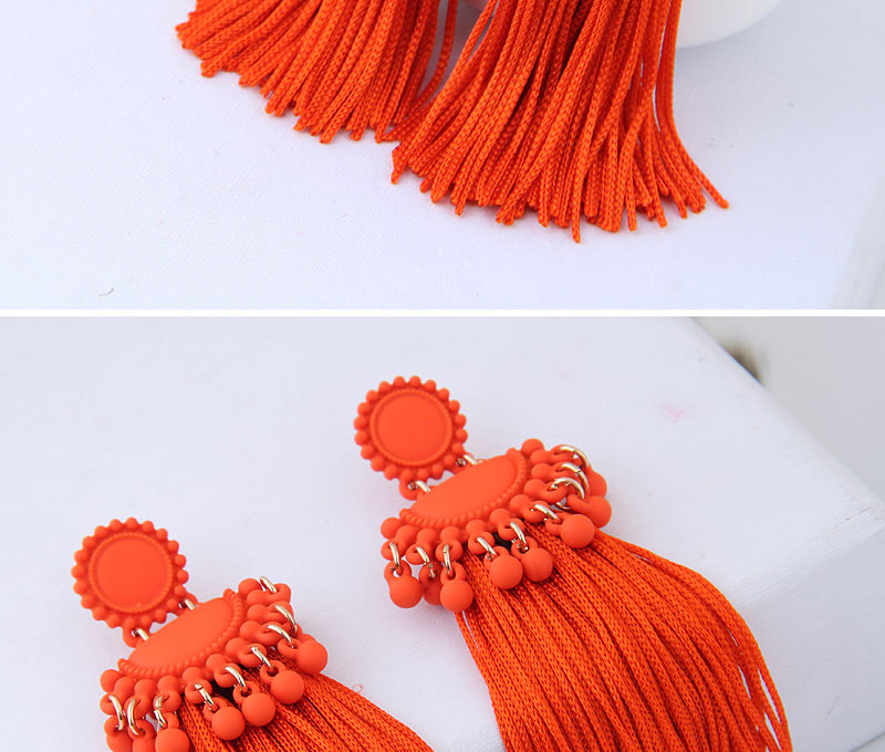 Fashion Orange Pure Color Decorated Earrings,Drop Earrings