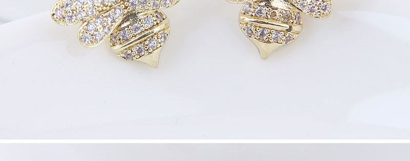 Fashion Gold Color Bee Shape Decorated Earrings,Stud Earrings