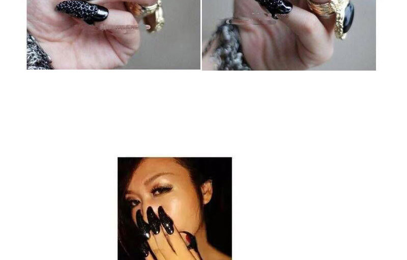 Fashion Black Diamond Decorated Pure Color Nail Ring,Fashion Rings