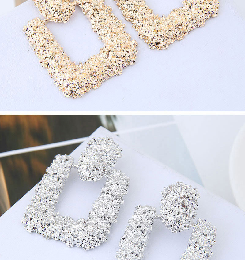 Fashion Gold Color Square Shape Decorated Earrings,Drop Earrings