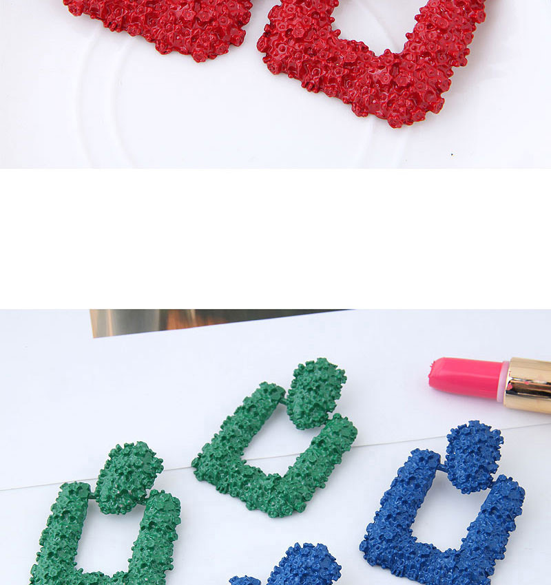 Fashion Red Square Shape Decorated Earrings,Drop Earrings