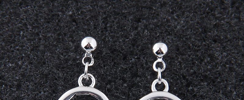 Elegant Silver Color Round Shape Design Pure Color Earrings,Stud Earrings