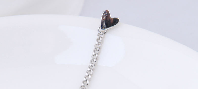 Elegant Silver Color Heart Shape Design Asymmetric Earrings,Drop Earrings
