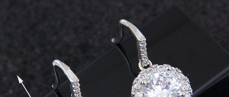 Elegant Silver Color Round Shape Design Pure Color Earrings,Stud Earrings