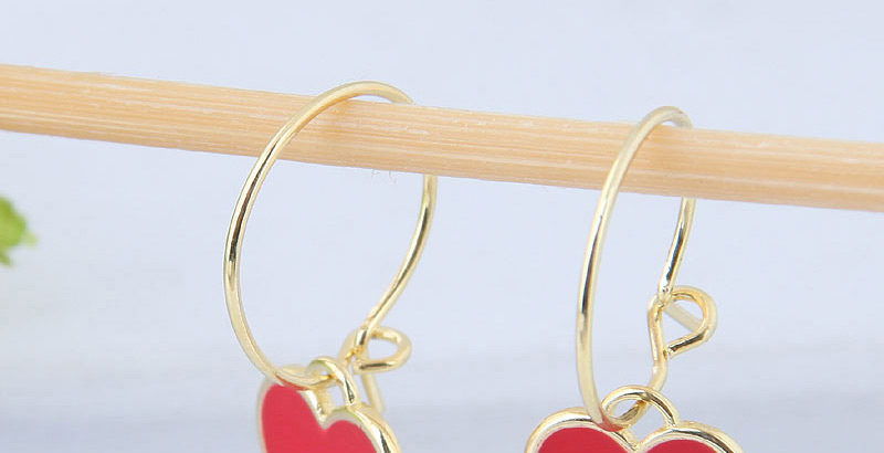 Elegant Red Heart Shape Design Simple Earrings,Stud Earrings