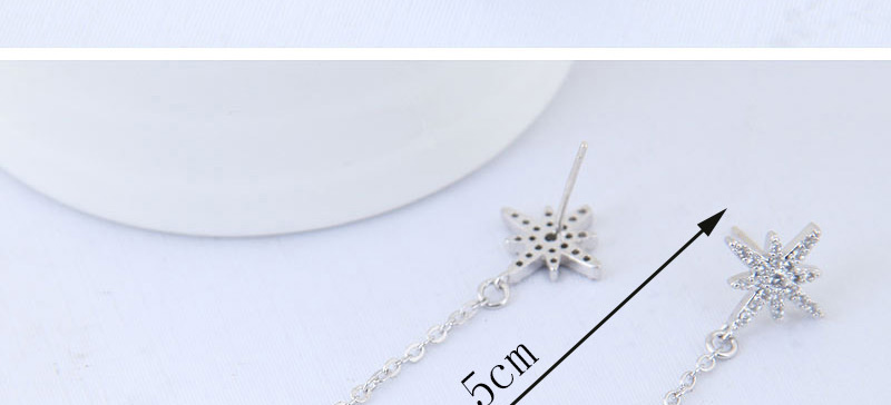Elegant Silver Color Pearls&diamond Ecorated Long Earrings,Drop Earrings