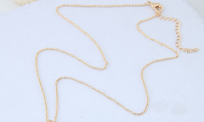 Elegant Gold Color Key Pendant Decorated Long Necklace,Necklaces