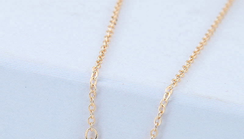 Elegant Silver Color V Shape Pendant Decorated Long Necklace,Necklaces