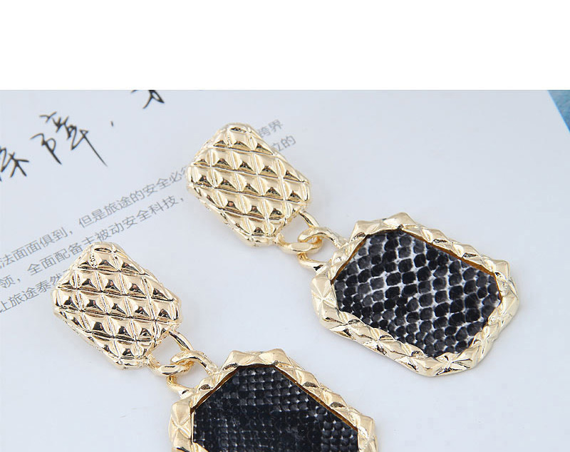Elegant Black Square Shape Design Long Earrings,Drop Earrings