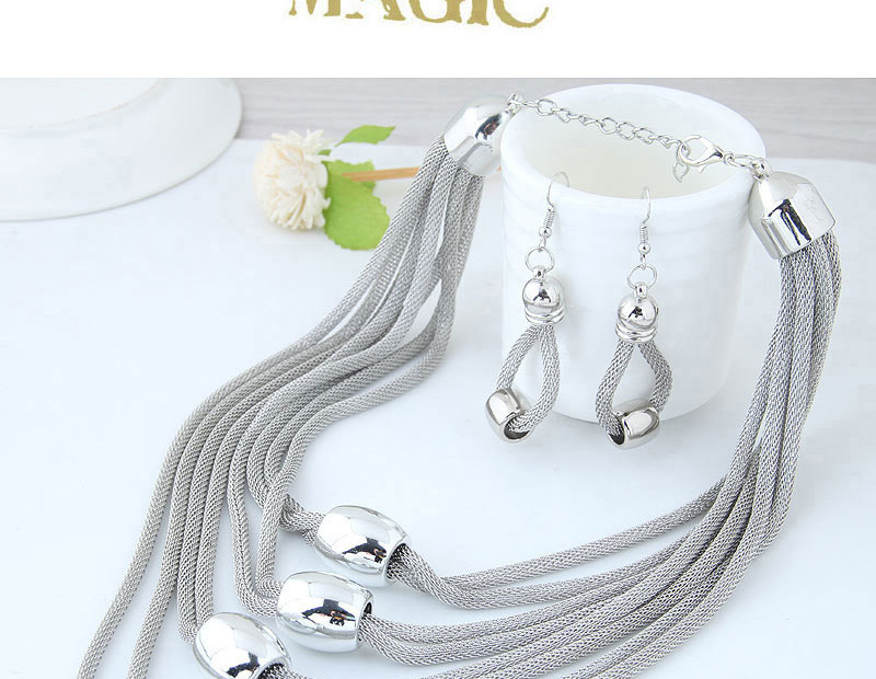 Elegant Multi-color Chains Decorated Multi-layer Jewelry Sets,Jewelry Sets