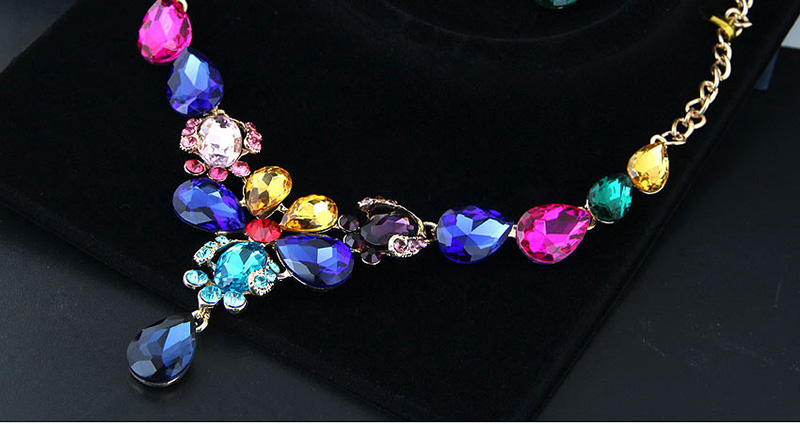 Fashion Multi-color Full Diamond Design Color Matching Jewelry Sets,Jewelry Sets