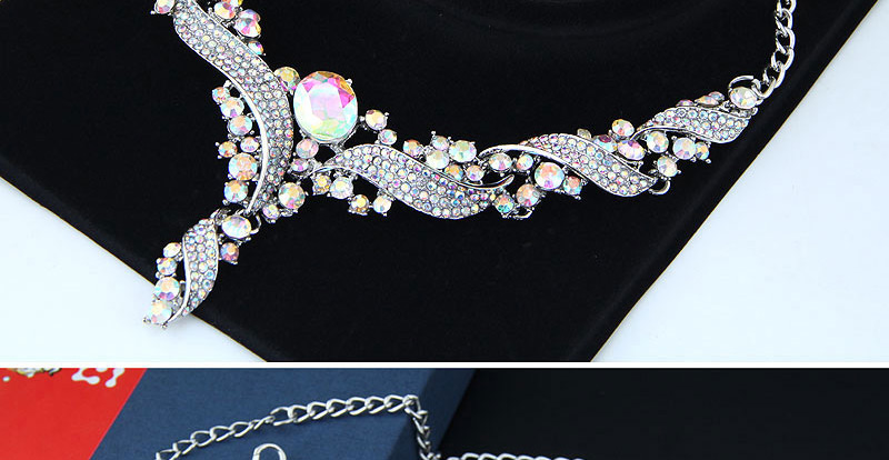 Fashion Multi-color Full Diamond Design Simple Jewelry Sets,Jewelry Sets