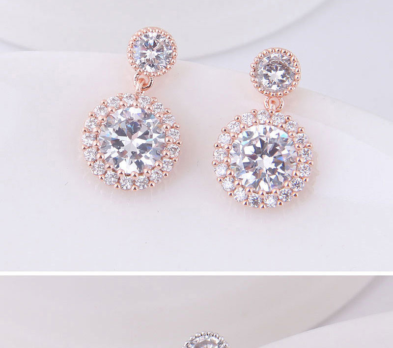 Fashion Silver Color Round Shape Design Pure Color Earrings,Drop Earrings
