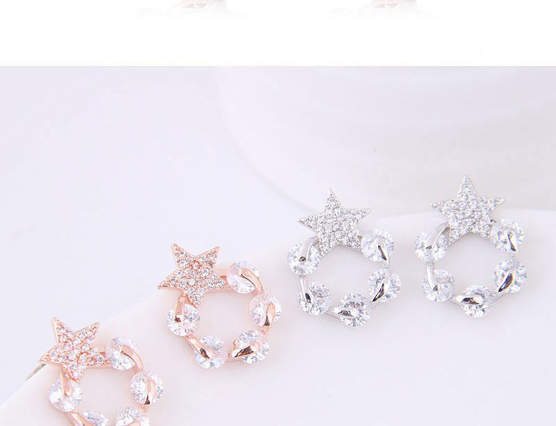Fashion Silver Color Star Shape Design Pure Color Earrings,Stud Earrings