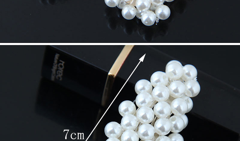 Fashion Silver Color+white Full Pearl Decorated Hair Clip,Hairpins