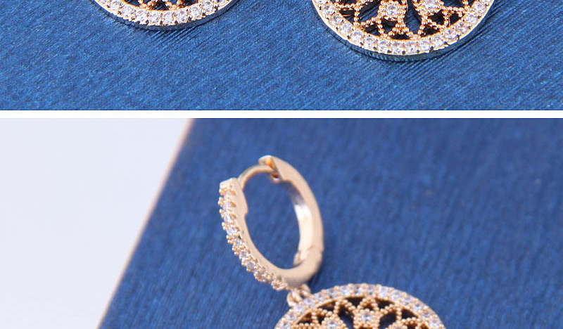 Fashion Gold Color Hollow Out Design Flower Shape Earrings,Drop Earrings
