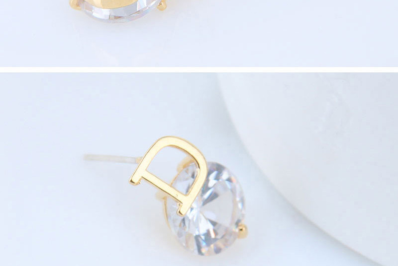 Fashion Gold Color Letter Shape Decorated Earrings,Stud Earrings