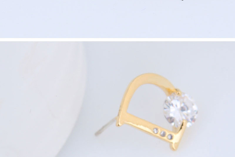 Fashion Gold Color Letter Shape Decorated Earrings,Stud Earrings