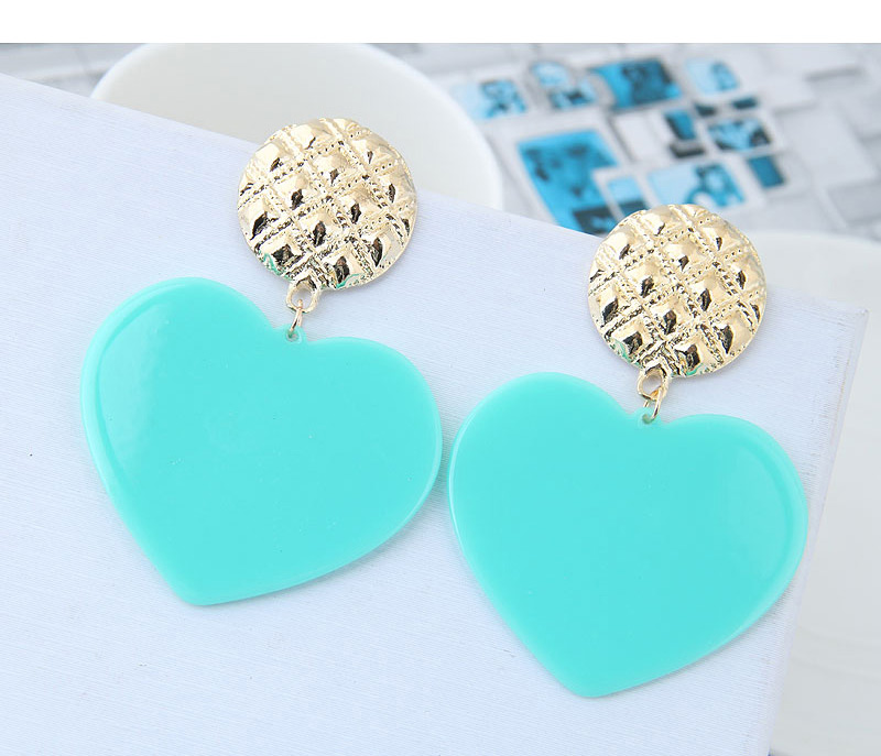 Fashion Green Heart Shape Decorated Earrings,Drop Earrings