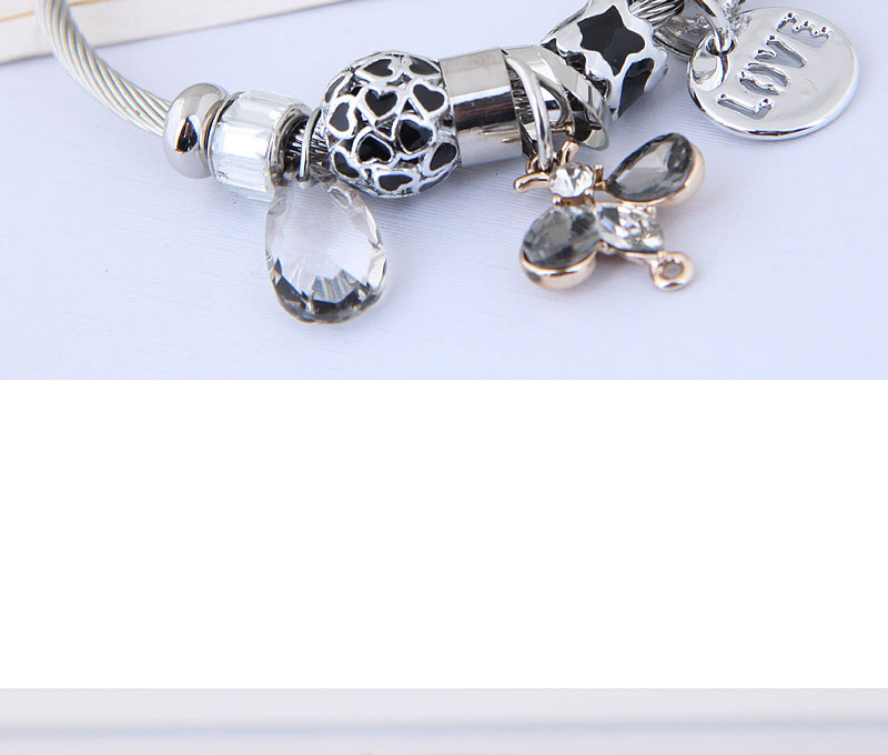Fashion Silver Color Waterdrop Shape Decorated Multi-element Bracelet,Fashion Bangles