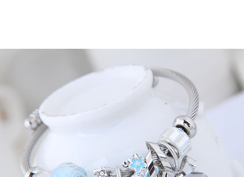 Fashion White Fish Shape Decorated Multi-element Bracelet,Fashion Bangles