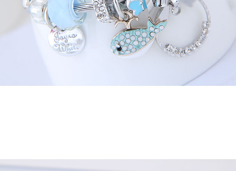 Fashion White Fish Shape Decorated Multi-element Bracelet,Fashion Bangles