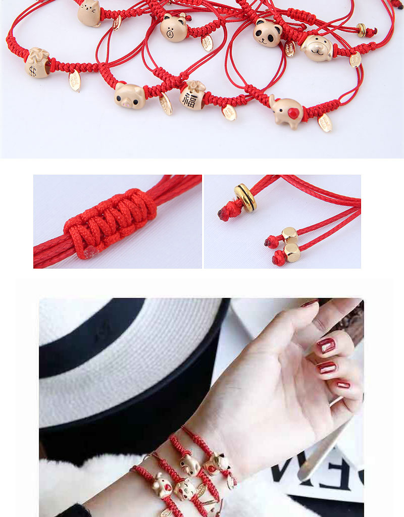 Fashion Red Elephant Shape Decorated Bracelet,Fashion Bracelets