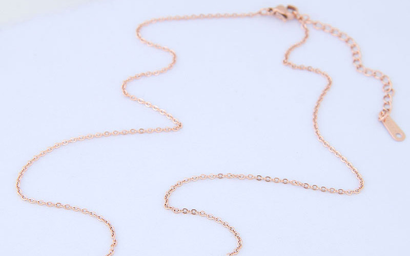 Fashion Rose Gold Crown Shape Decorated Necklace,Necklaces