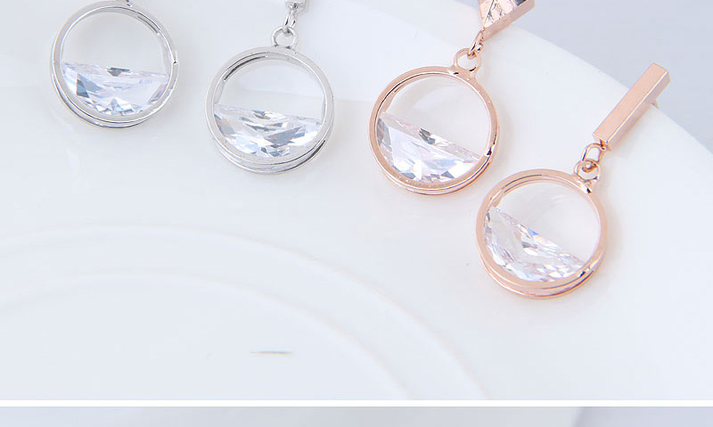 Fashion Silver Color Geometric Shape Decorated Earrings,Stud Earrings