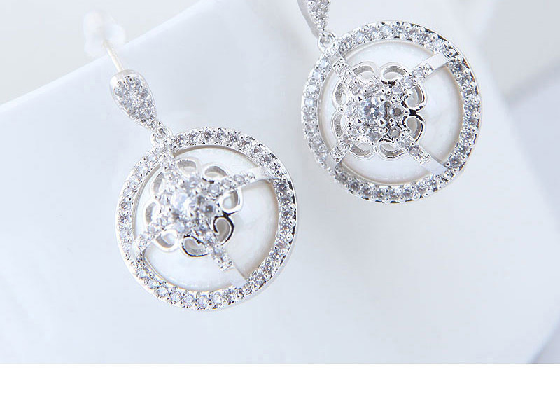 Simple Silver Color Flower Shape Decorated Earrings,Stud Earrings