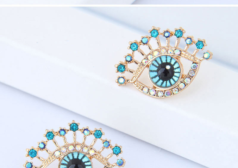 Simple Blue Eye Shape Decorated Earrings,Stud Earrings