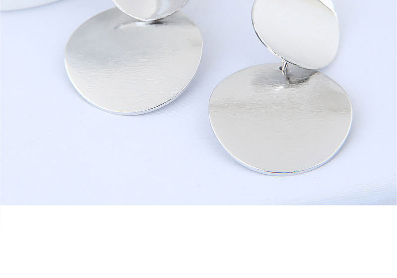 Simple Silver Color Round Shape Decorated Earrings,Drop Earrings
