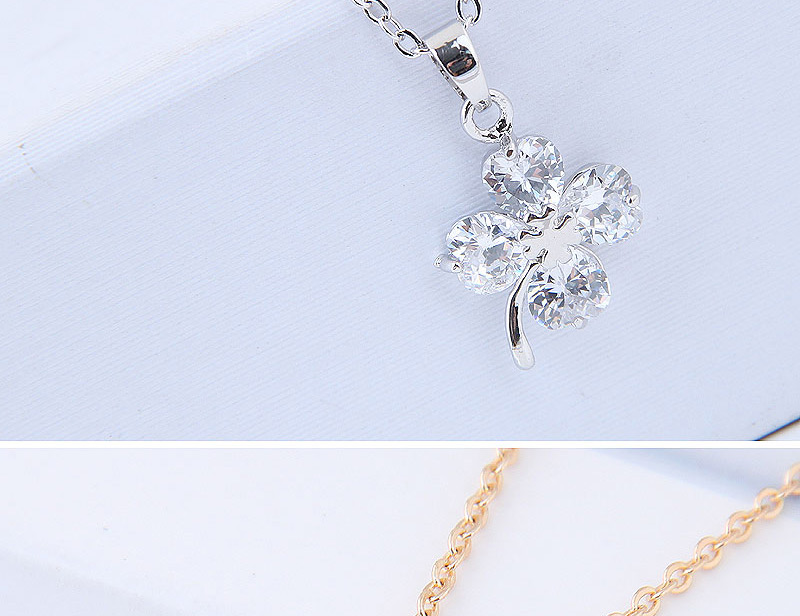 Elegant Silver Color Flower Pendant Decorated Long Necklace,Pendants