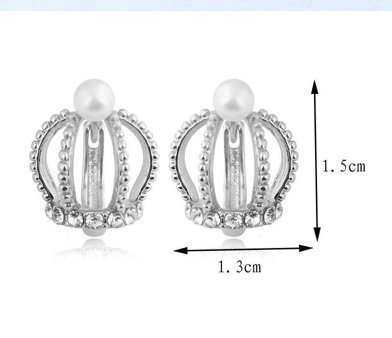 Fashion Gold Color Crown Shape Design Earrings,Stud Earrings