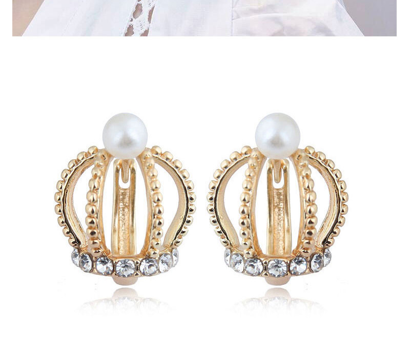 Fashion Silver Color Crown Shape Design Earrings,Stud Earrings