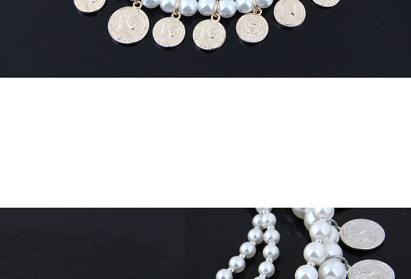 Fashion White+silver Color Multi-layer Design Full Pearl Necklace,Beaded Necklaces