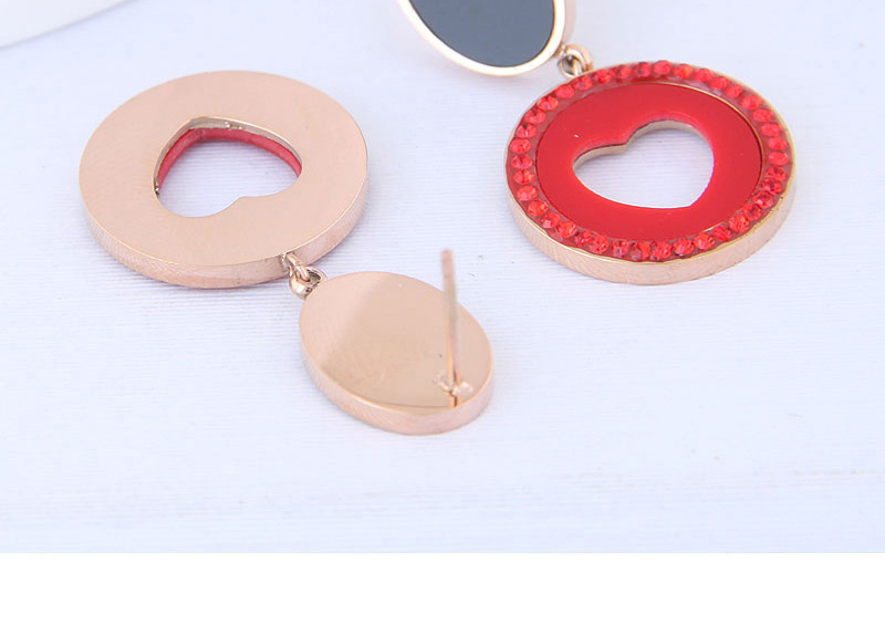Fashion Red Hollow Out Design Round Shape Earrings,Earrings